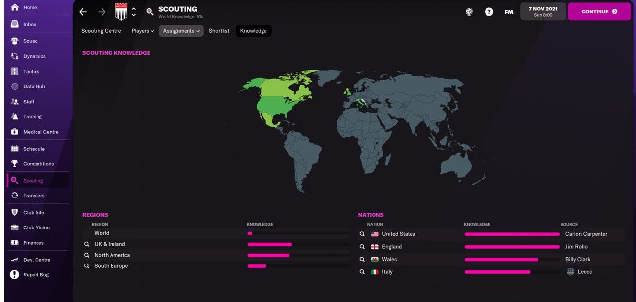 AROUND THE WORLD - Increasing your world knowledge will allow you to find better players across the globe