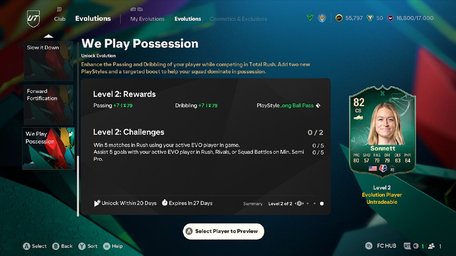 FC 25 We Play Possession Evolution Level 2 Challenges 