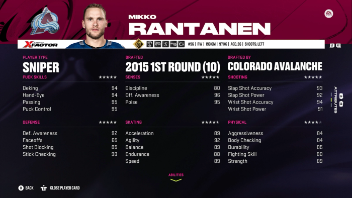 NHL 24 Mikko Rantanen