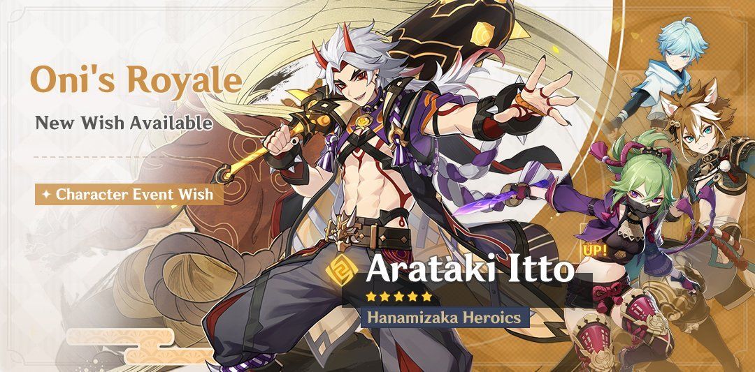 ARATAKI ITTO Rerun Banner in Genshin Impact 2.7