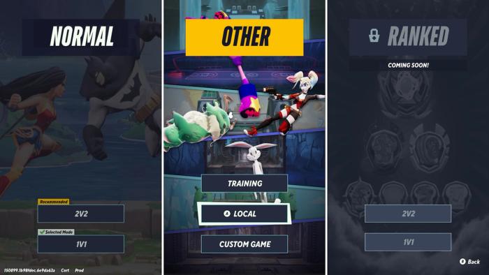 MultiVersus Local Co-op Menu