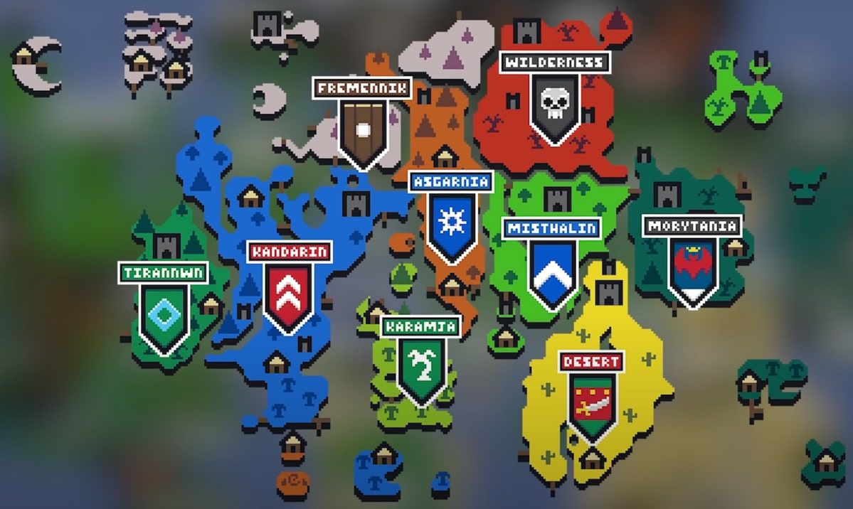 OSRS Trailblazer League regions map