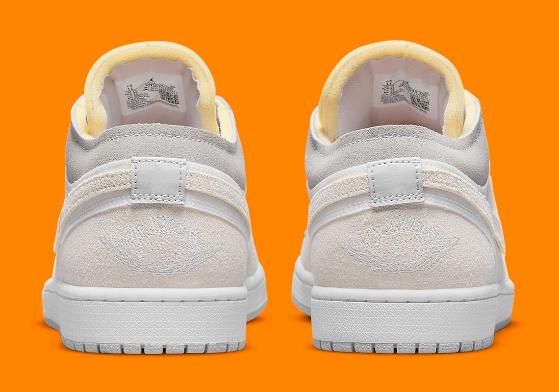 Air Jordan 1 Low "Inside Out" product image of a white and grey sneaker.