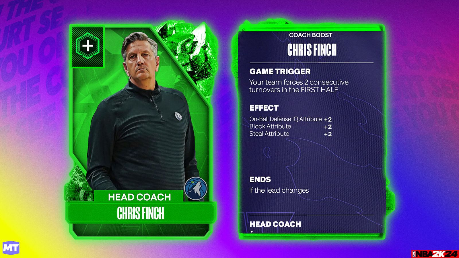 NBA 2K24 MyTEAM coach Chris Finch