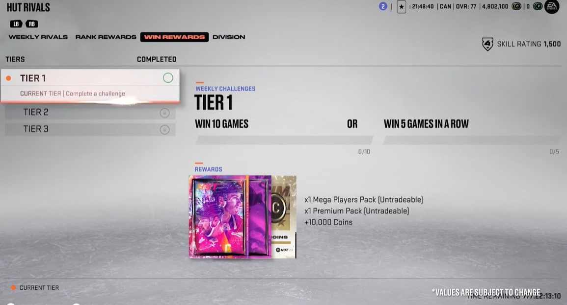 NHL 23 HUT 