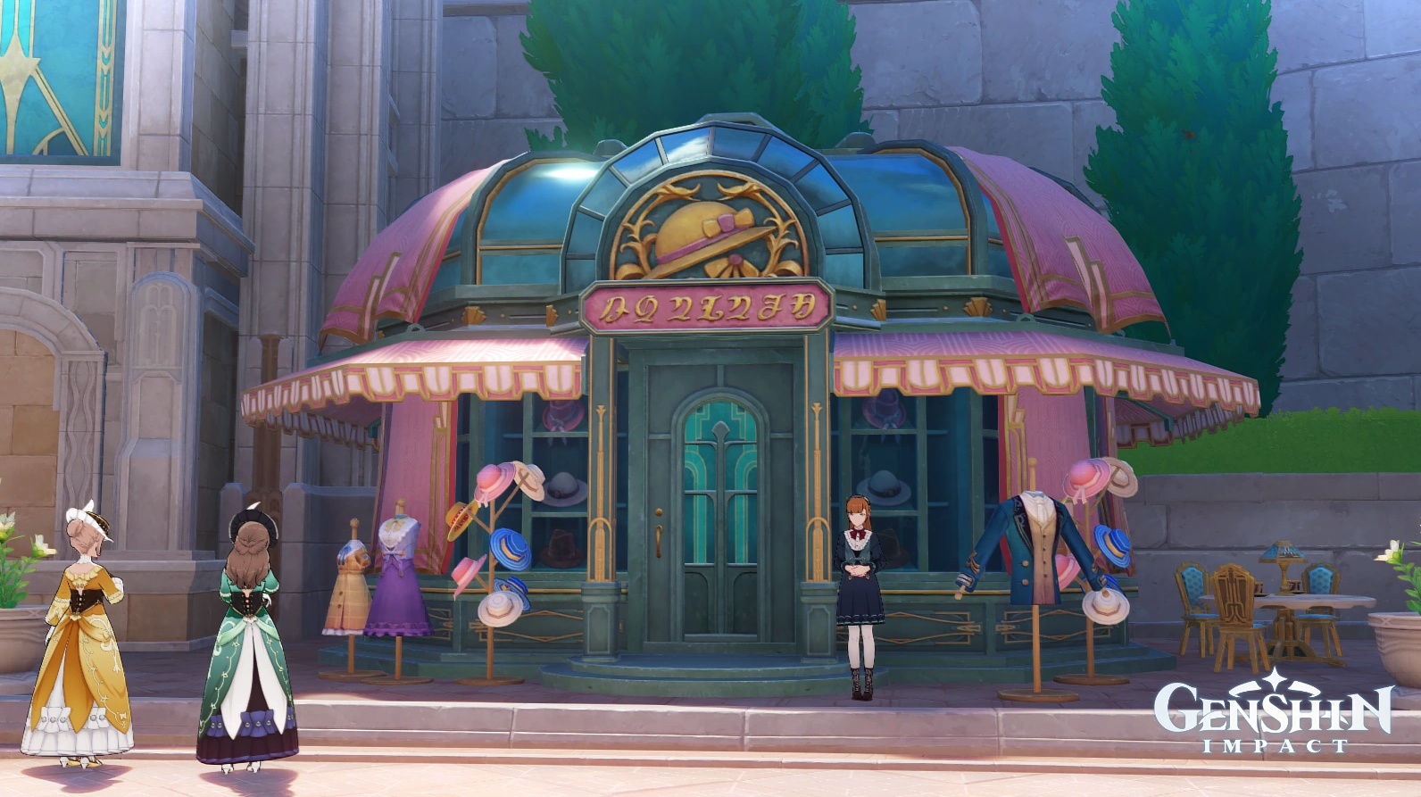 A screenshot of Chioriya Boutique from Genshin Impact Fontaine.