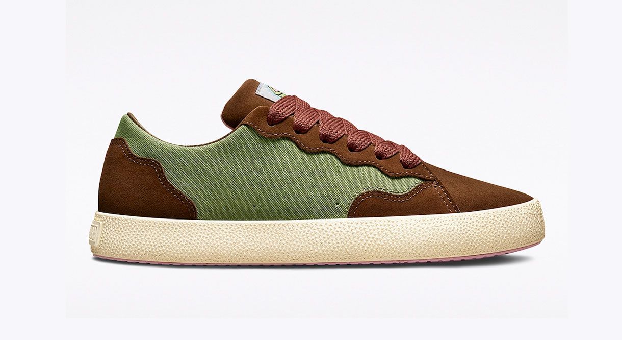 Tyler, the Creator x Converse  GLF 2.0 product image of an oil green and brown sneaker.