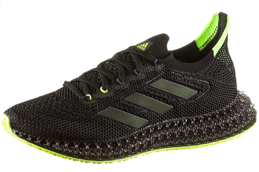 Best gym shoes adidas product image of singular black, 3D printed shoe