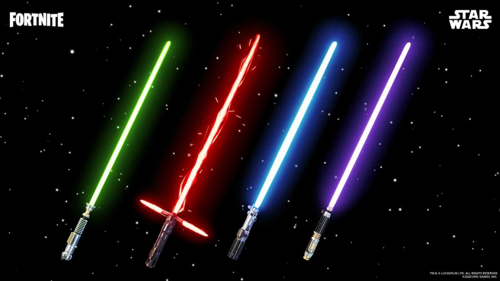 Fortnite star wars lightsabres