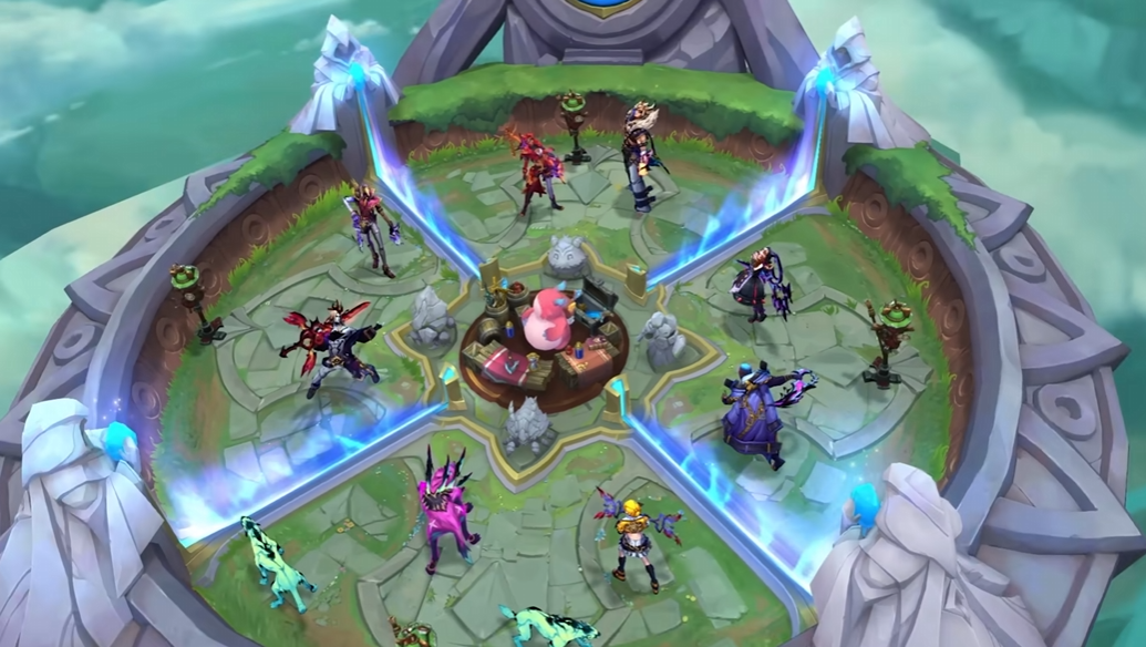 A screenshot of the Arena game mode from the "Fight: Arena | Soul Fighter Game Mode Trailer - League of Legends" YouTube video.