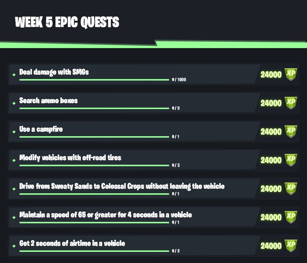 Fortnite Season 6 Week 5 Challenges Guide How To Complete All Epic