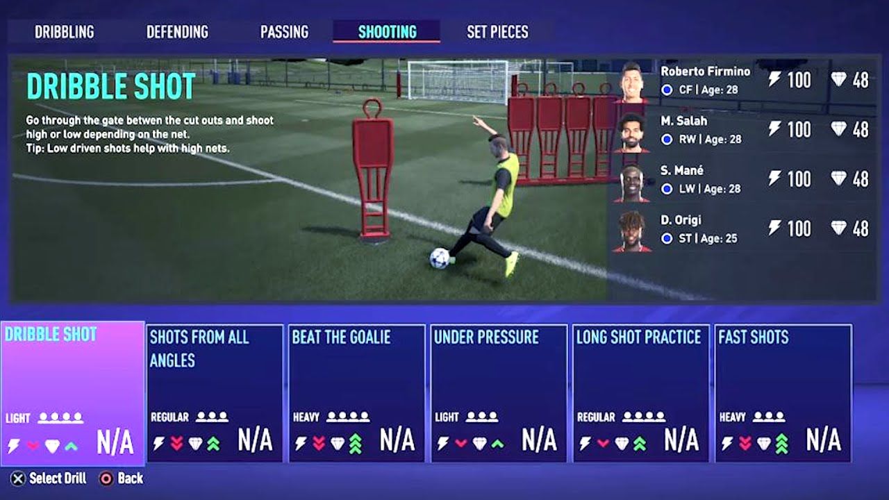 fifa 21 training drills