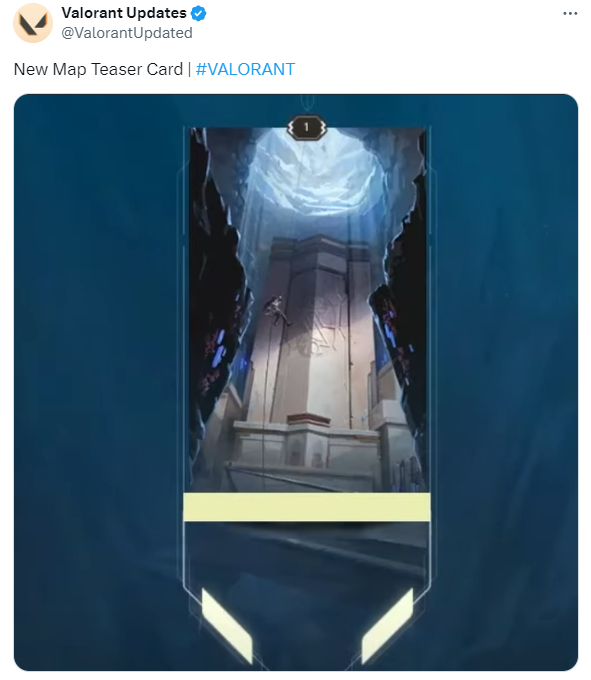 Valorant new map teaser card leaked by @ValorantUpdated.