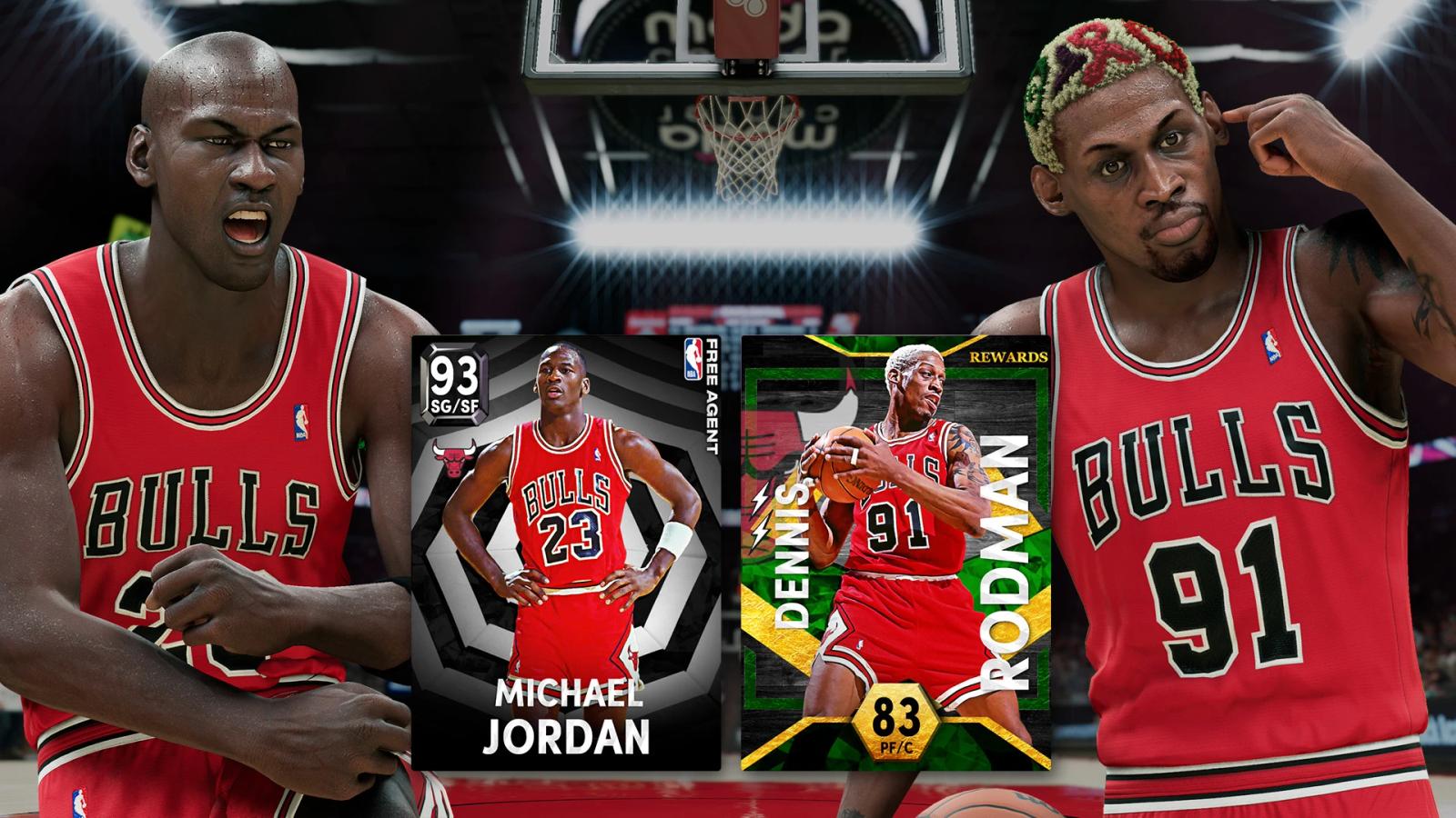 Dennis Rodman and Michael Jordan in NBA 2K22