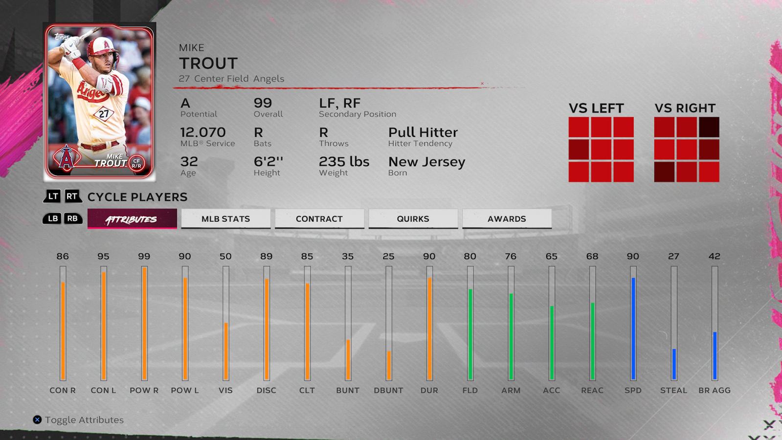 MLB The Show 24 Mike Trout Franchise Player Card