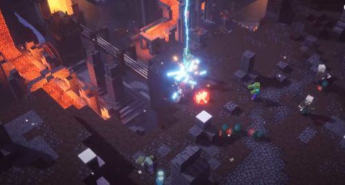 Minecraft Dungeons Trailer Lightning Hammer Strike