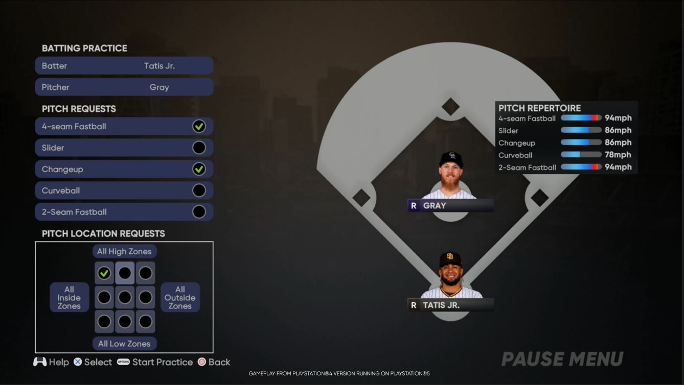 MLB The Show 21 custom practice game mode