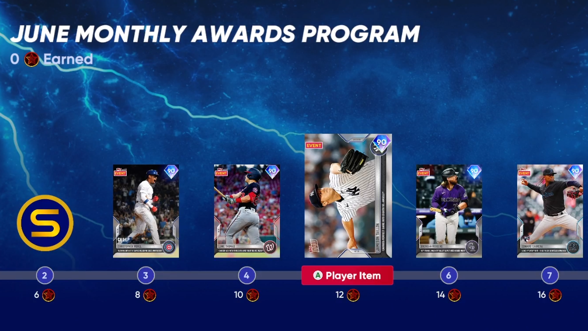 MLB The Show 22 Topps Now June Monthly Awards