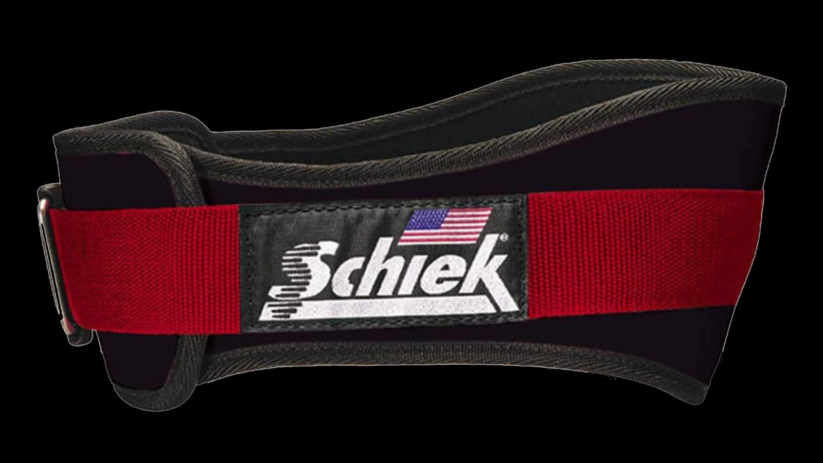 Schiek Sports Model 3004 product image of a black and red fabric belt.