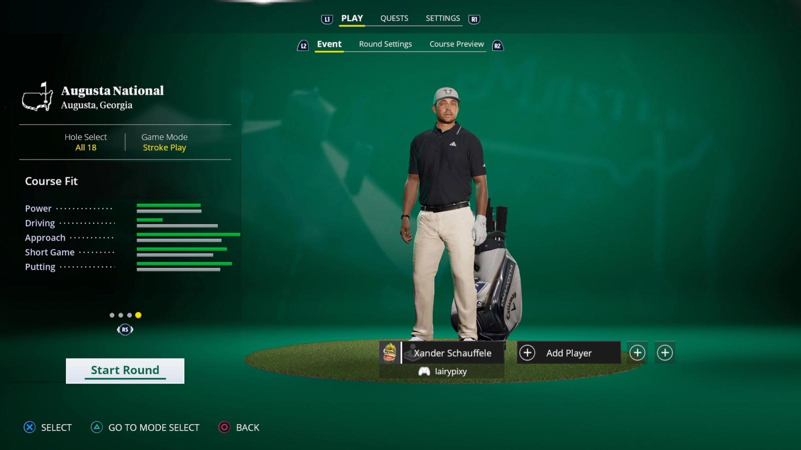 ea sports pga tour schauffele augusta