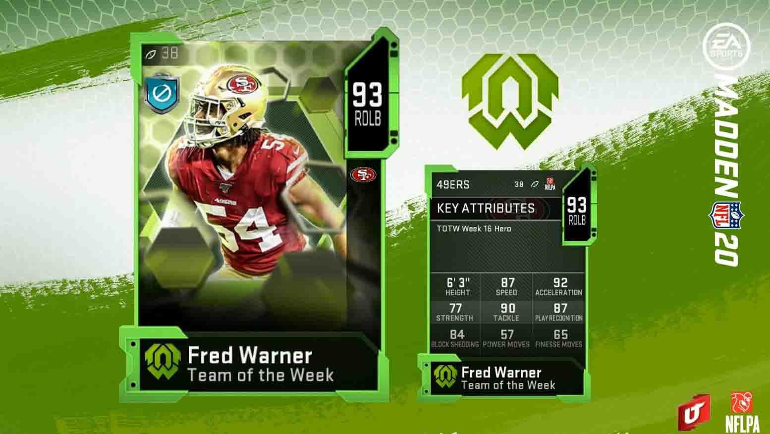 fred warner totw mut