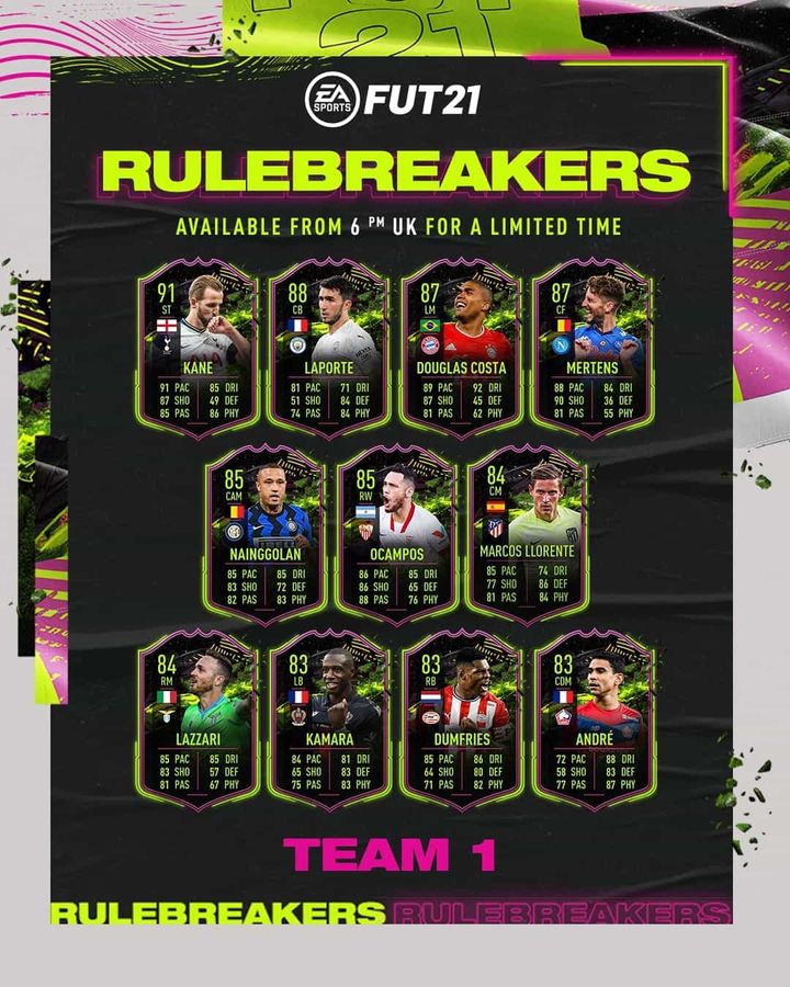 FUT21 Rulebreakers 4x5 min