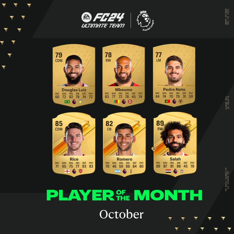 Premier League October POTM Vote