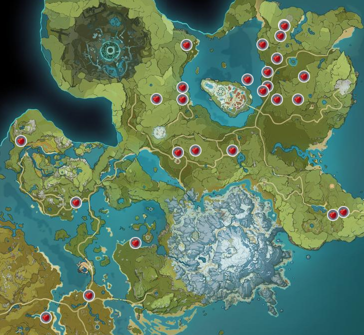 Genshin Impact Apple locations