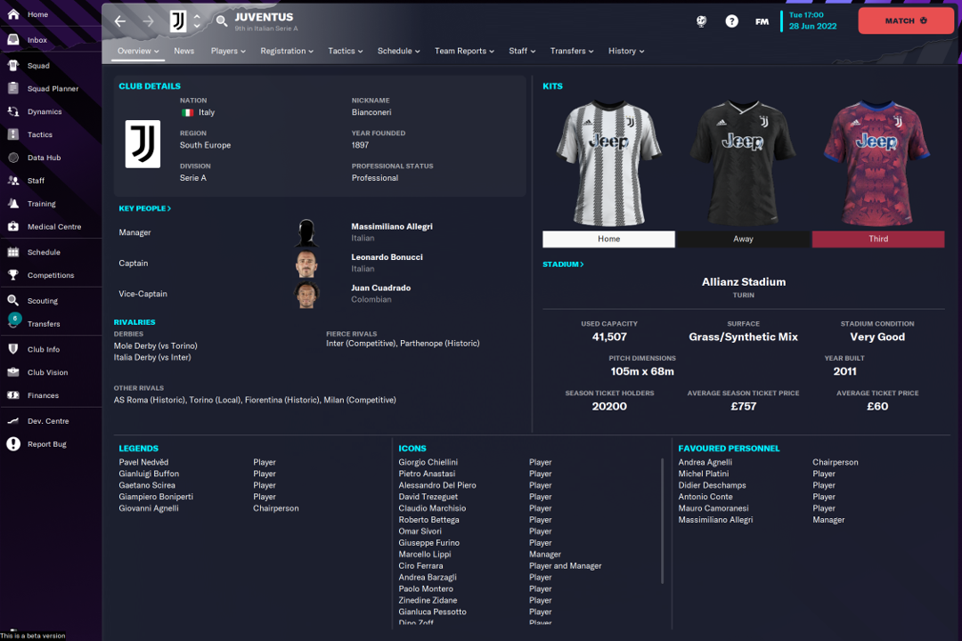 Football Manager 2023 Juventus