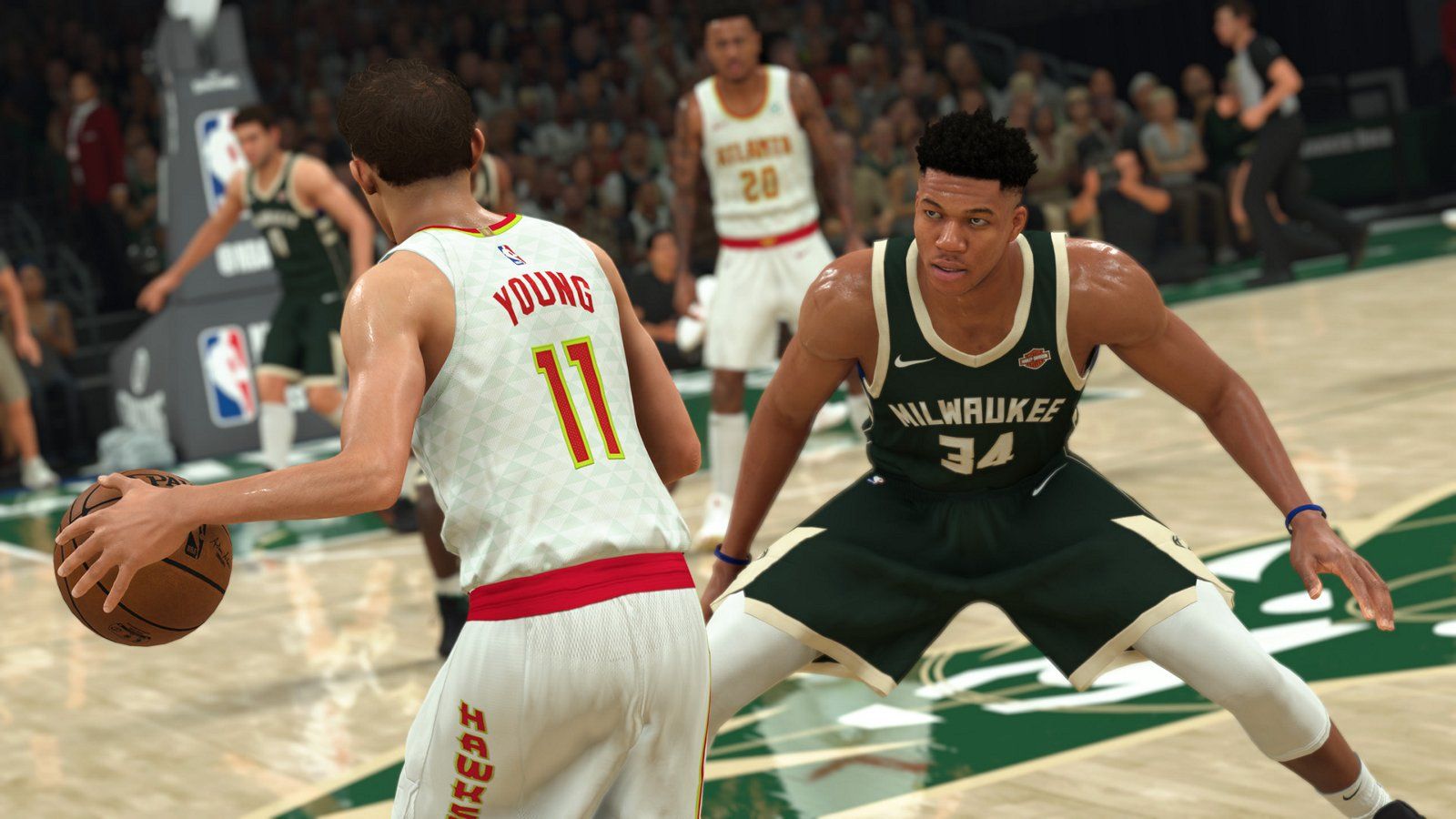 Trae Young faces off against the Milwaukee Bucks NBA 2K22