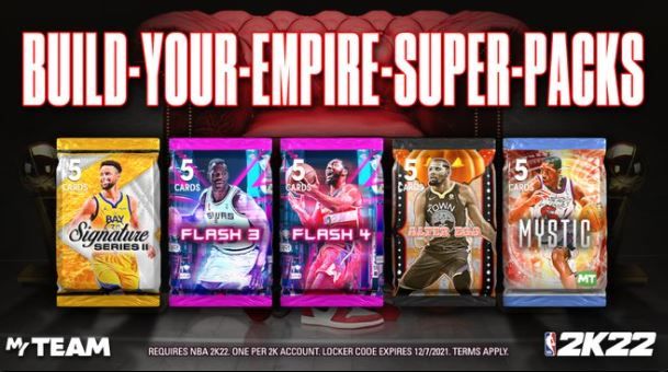 NBA 2K22 MyTEAM Super Packs Locker Code