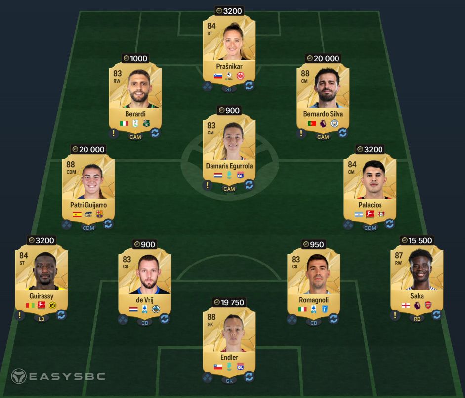 FC 25 Liga F POTM Alexia Putellas SBC 86 Rated Squad Solution