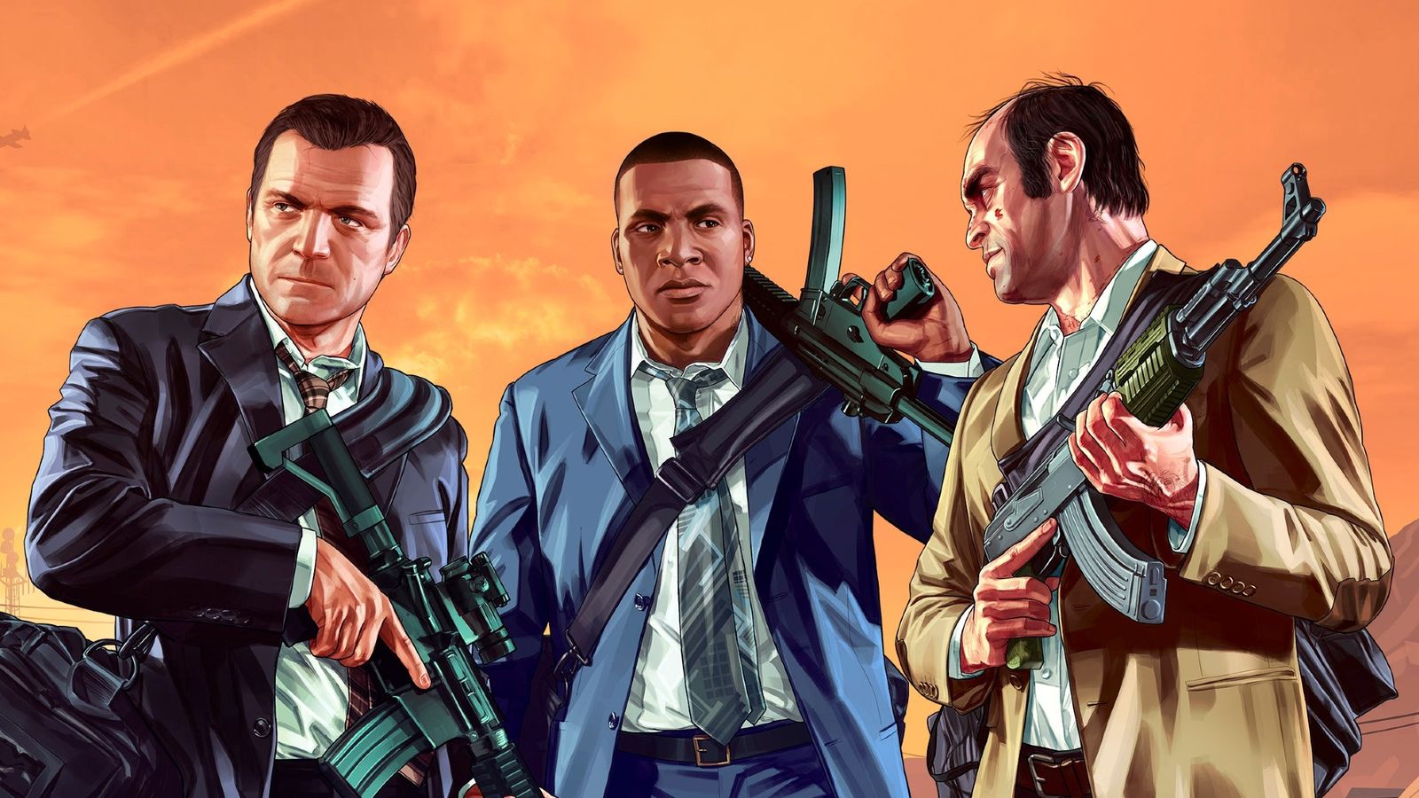 gta 5 protagonists Michael, franklin and trevor 