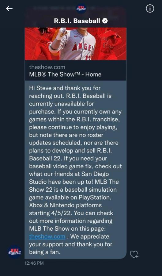 MLB The Show 22 RBI Baseball 21