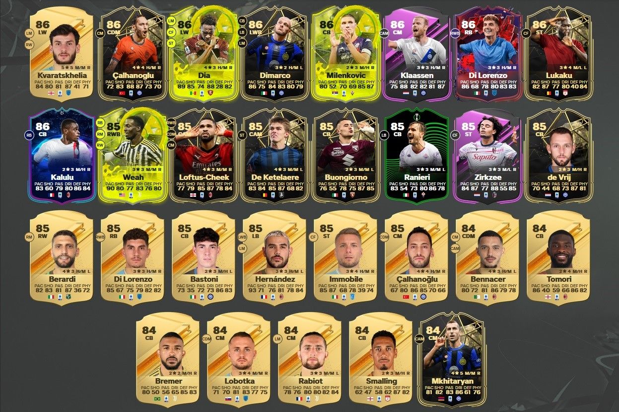 Serie A TOTS Evolution