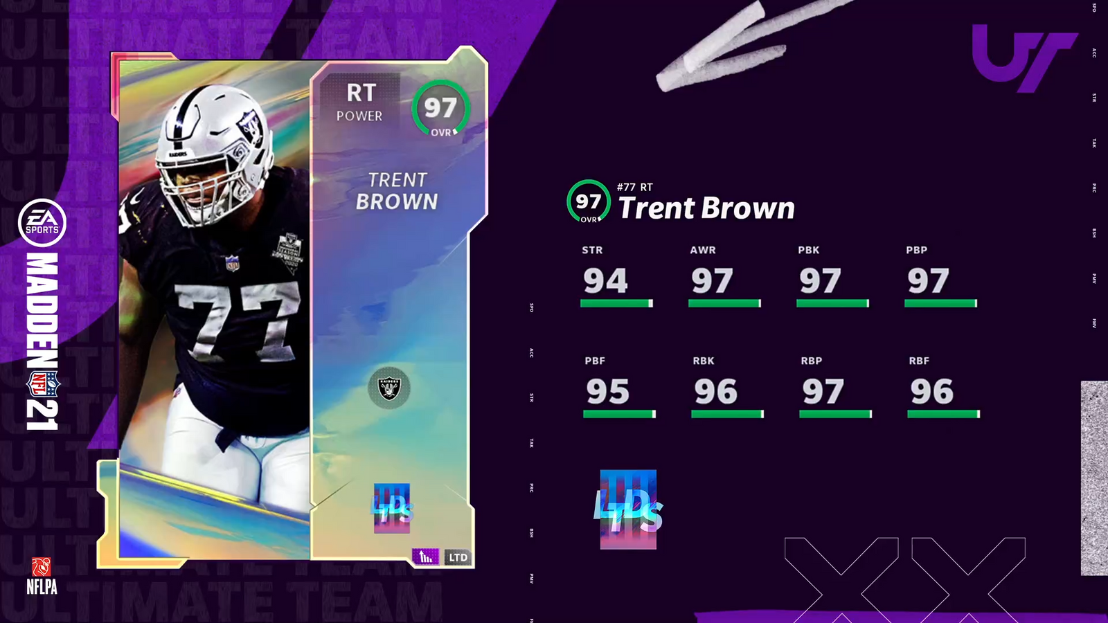 Madden 21 screenshot Trent Brown from Good Morning Madden