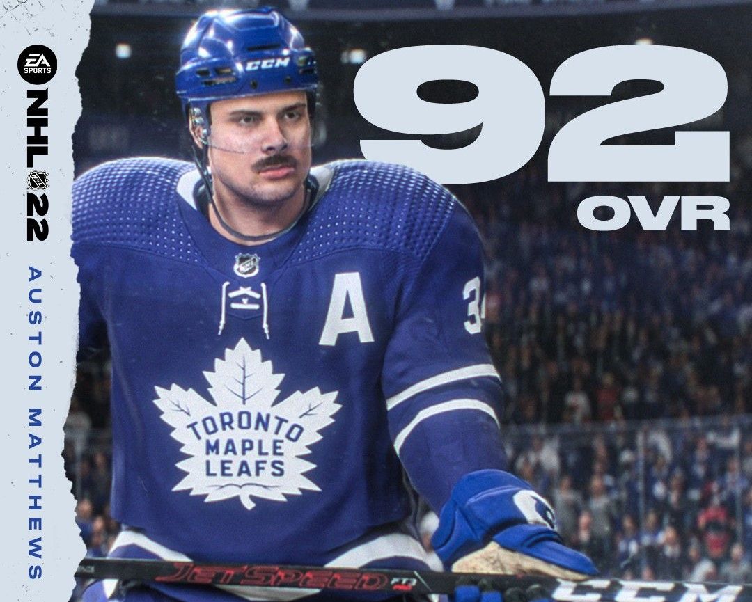 NHL 22 auston matthews rating