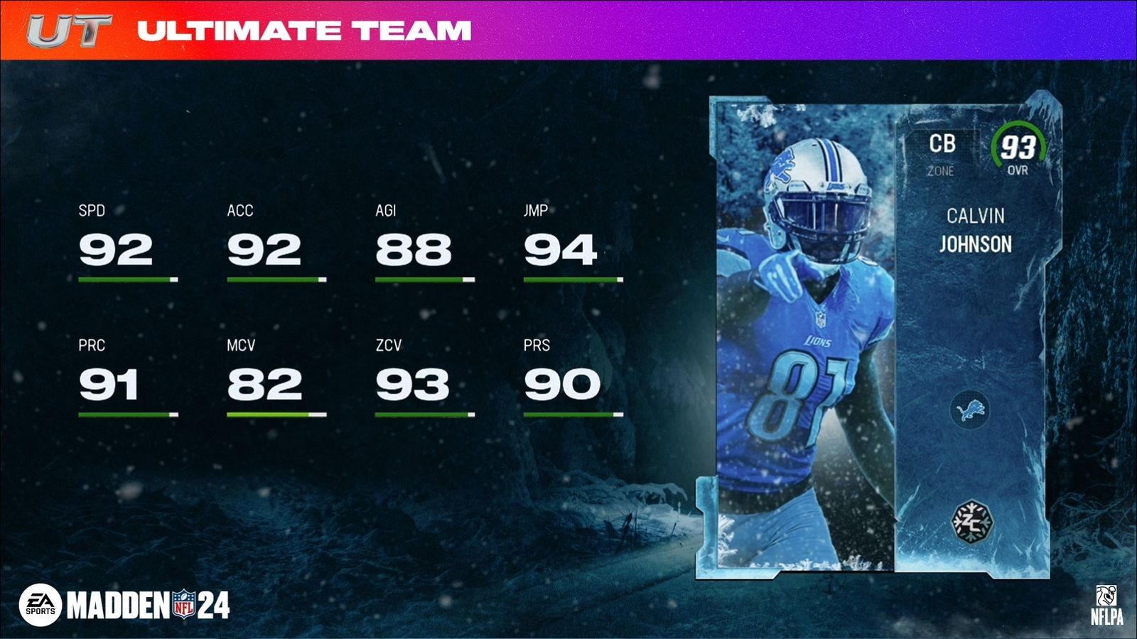 Madden 24 Zero Chill Program Calvin Johnson