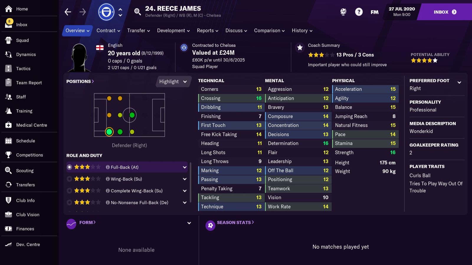 Reece James FM21 winter update