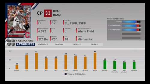 MLB The Show 20 Brad Hand Diamond Dynasty Closing Pitcher RTTS Franchise Mode