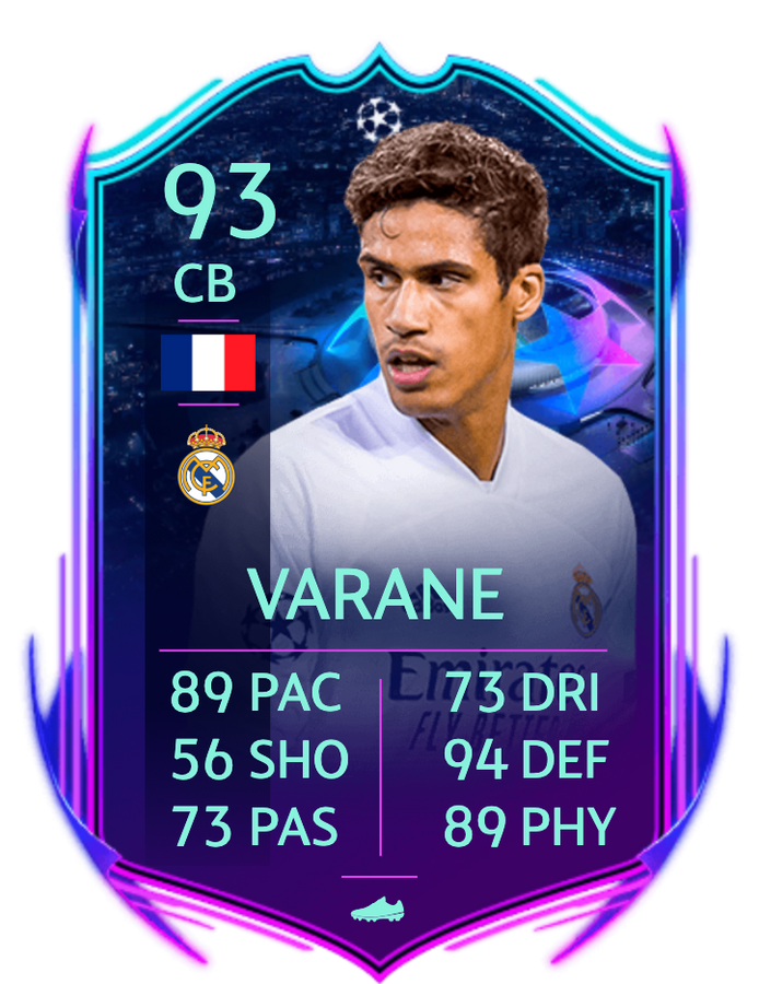 fifa 21 Raphael varane road to the final champions league ultimate team