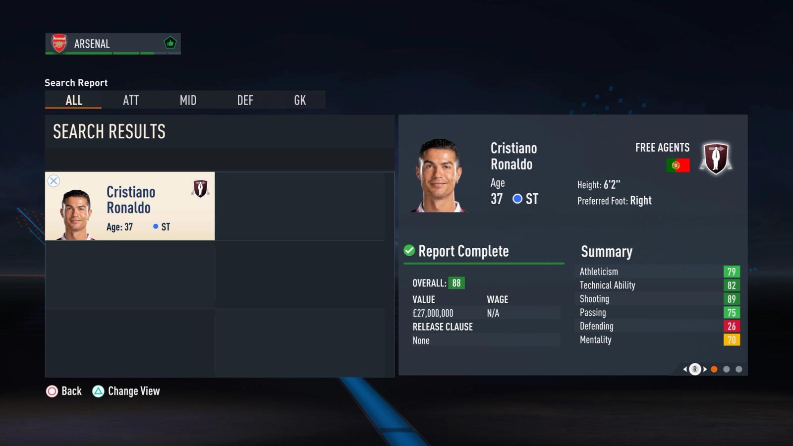 FIFA 23 Free agent CR7