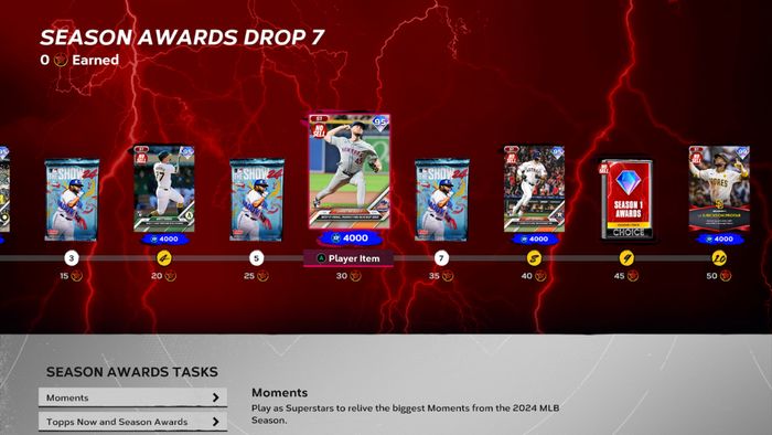 MLB The Show 24 Season Awards Drop 7 Program Reward Path