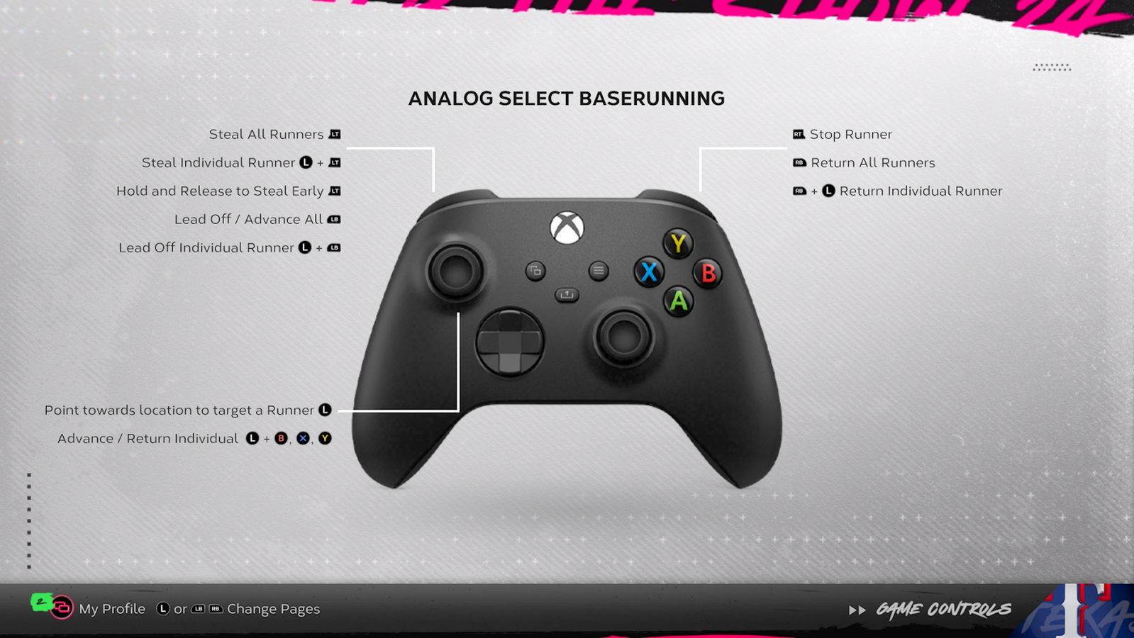 MLB The Show 24 baserunning controls 