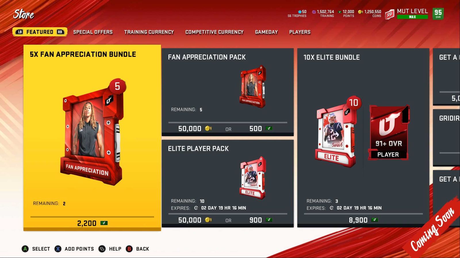 madden fan appreication packs