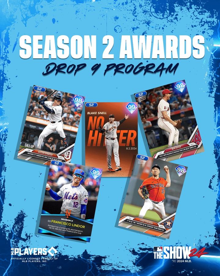 MLB The Show 24 Season 2 Awards Drop 9 Program  Cards