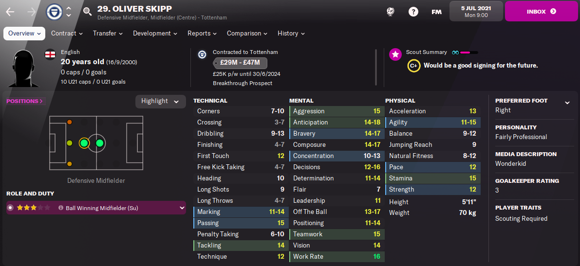 FM22 Oliver Skipp