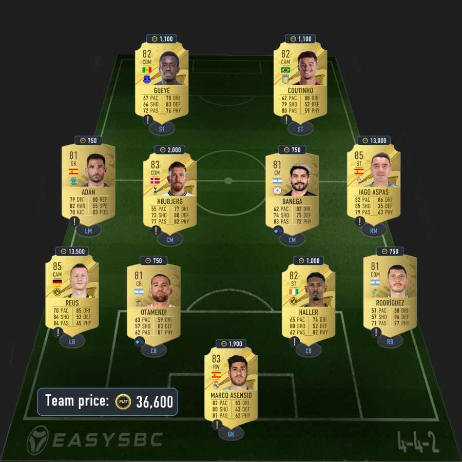 81+ x 11 Premier League Upgrade SBC solution fifa 23