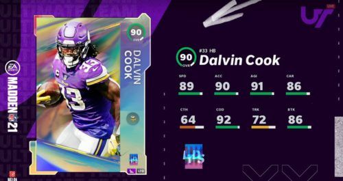 MUT 21 LTD Dalvin Cook 1