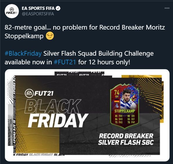 FIFA 21 Silver Flash Squad Building Challenge Record Breaker Stoppelkamp